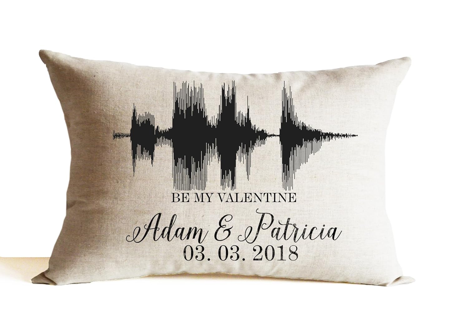 Amazon Com Personalized Valentine Gift Custom Sound Wave Pillow