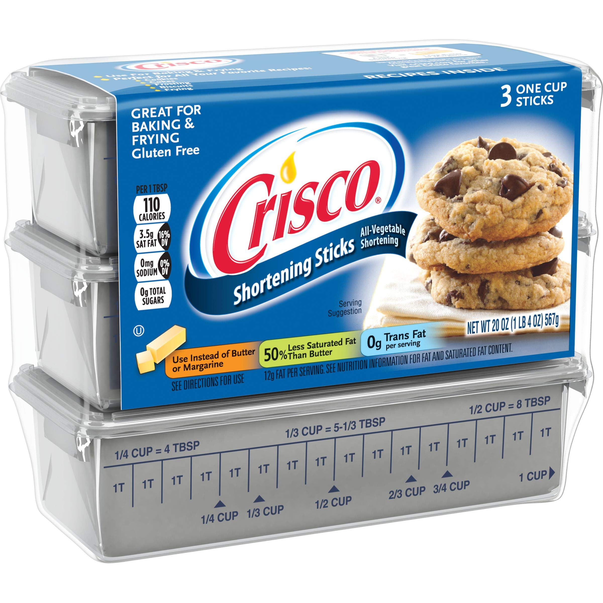 Crisco, Baking Sticks, Original, All Vegetable Shortening, 20oz Package