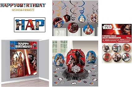 Amazon Com Star Wars Birthday Party Decoration Bundle Includes
