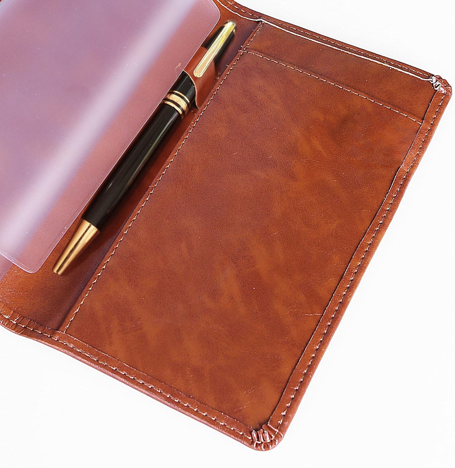 Leather Checkbook Cover Holder with Free Divider-Right and Left Handed Design Checkbook Cover case for Men&Women at  Women’s Clothing store
