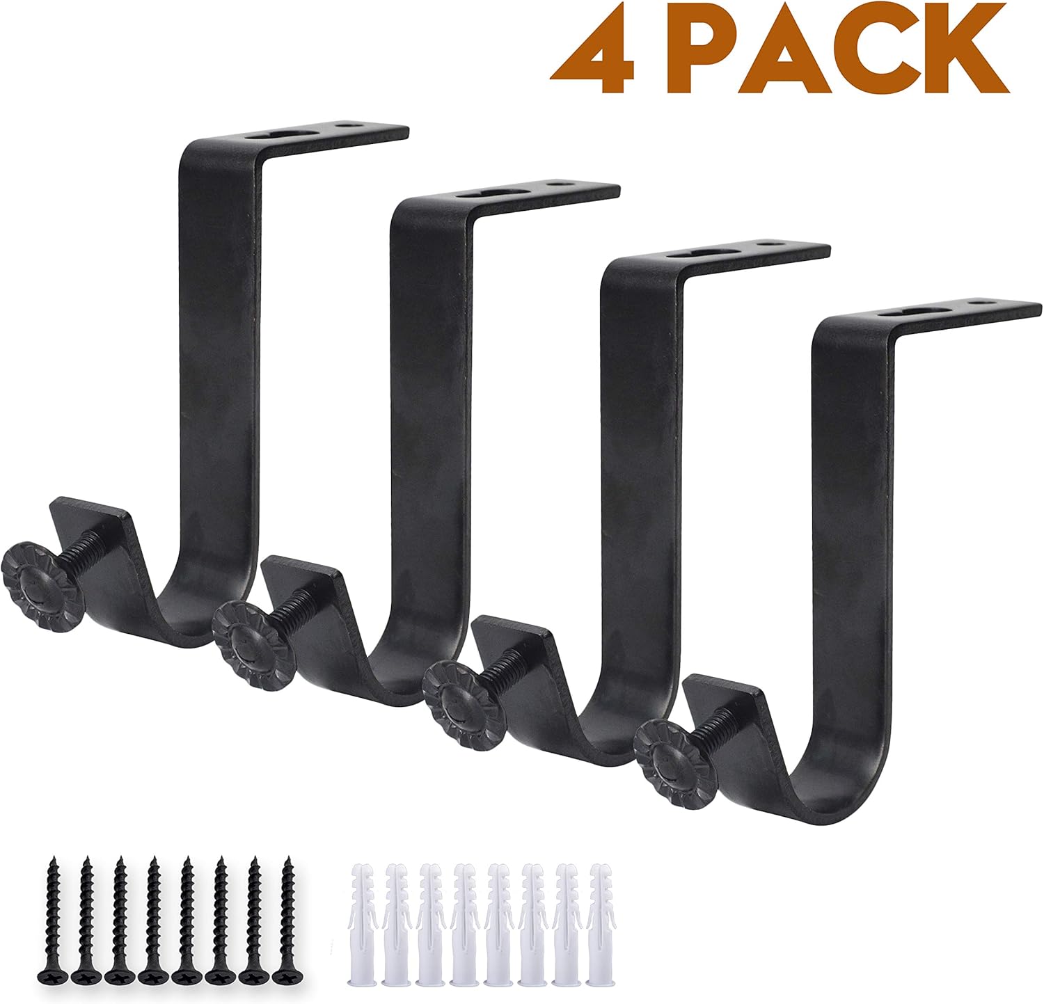 Window Treatment Hardware Guard 2 Pack Double Curtain Rod Brackets