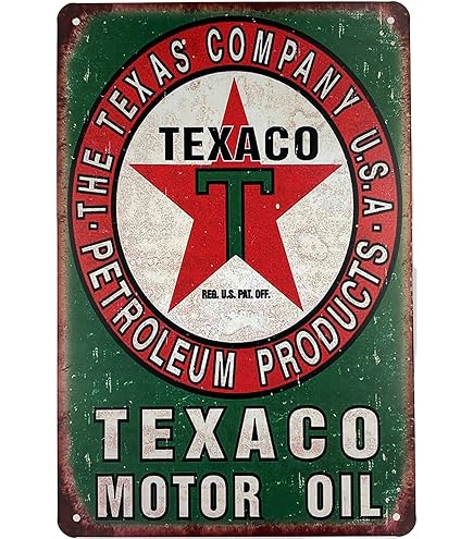 Amazon.com: Desperate Enterprises Texaco Motor Oil Tin Sign
