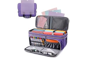 LZXYBIN Carrying Case Bag with Mat Pocket for Cricut Explore Air 2 Maker 3 Bag Carrying Case Purple