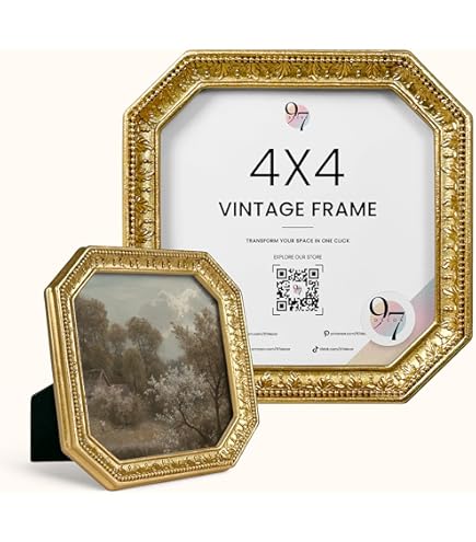 Amazon.com - Laura Ashley 4x4 Gold Ornate Textured Hand-Crafted