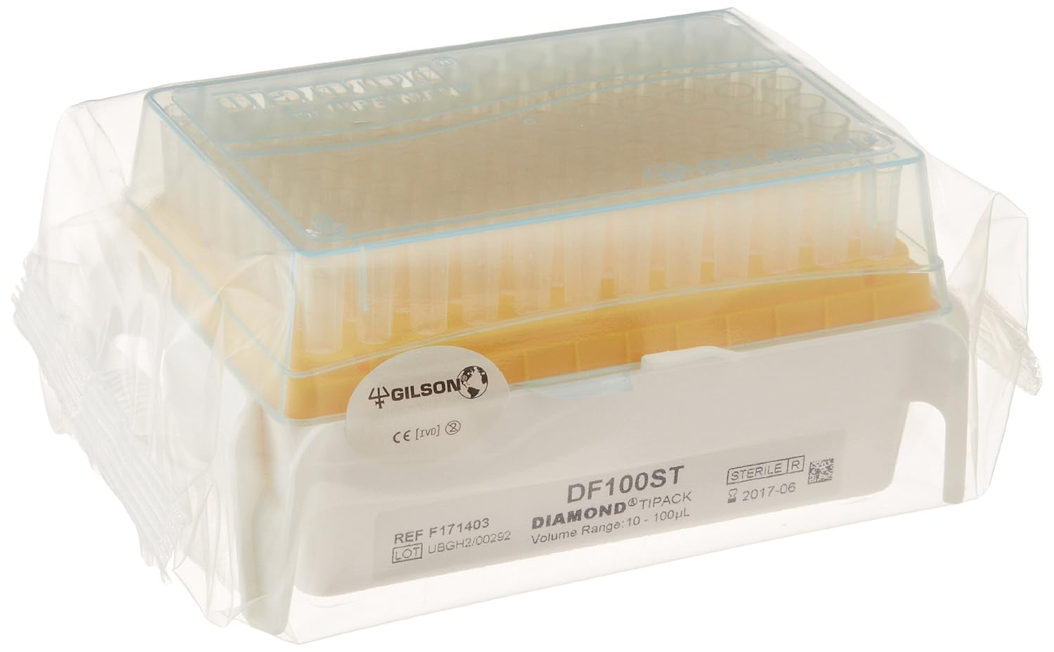 Gilson F171403 Diamond Filter Tips, Sterile, DF100ST, Tipack (Pack of