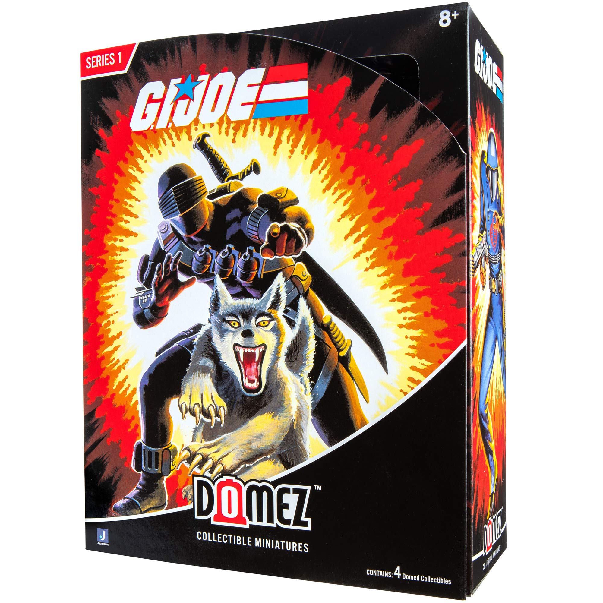 Domez G.I. Joe Series 1 Collector’s Box Set - Includes Duke, Snake Eyes, Cobra Commander & Storm Shadow - Authentic & Highly Detailed Collectible Characters - Connect, Collect, Display