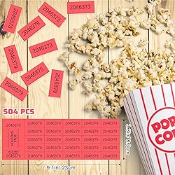 Kosiz 504 Sheets 25 Bid Raffle Ticket with