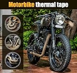 ilauke Titanium Exhaust Wrap Tape 5Mx5CM with 10 Ties Heat Shield Roll view 3