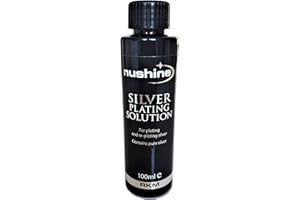 Nushine Silver Plating Solution 3.4 Oz - permanently plate PURE SILVER onto worn silver, brass, copper and bronze (Ecofriendl