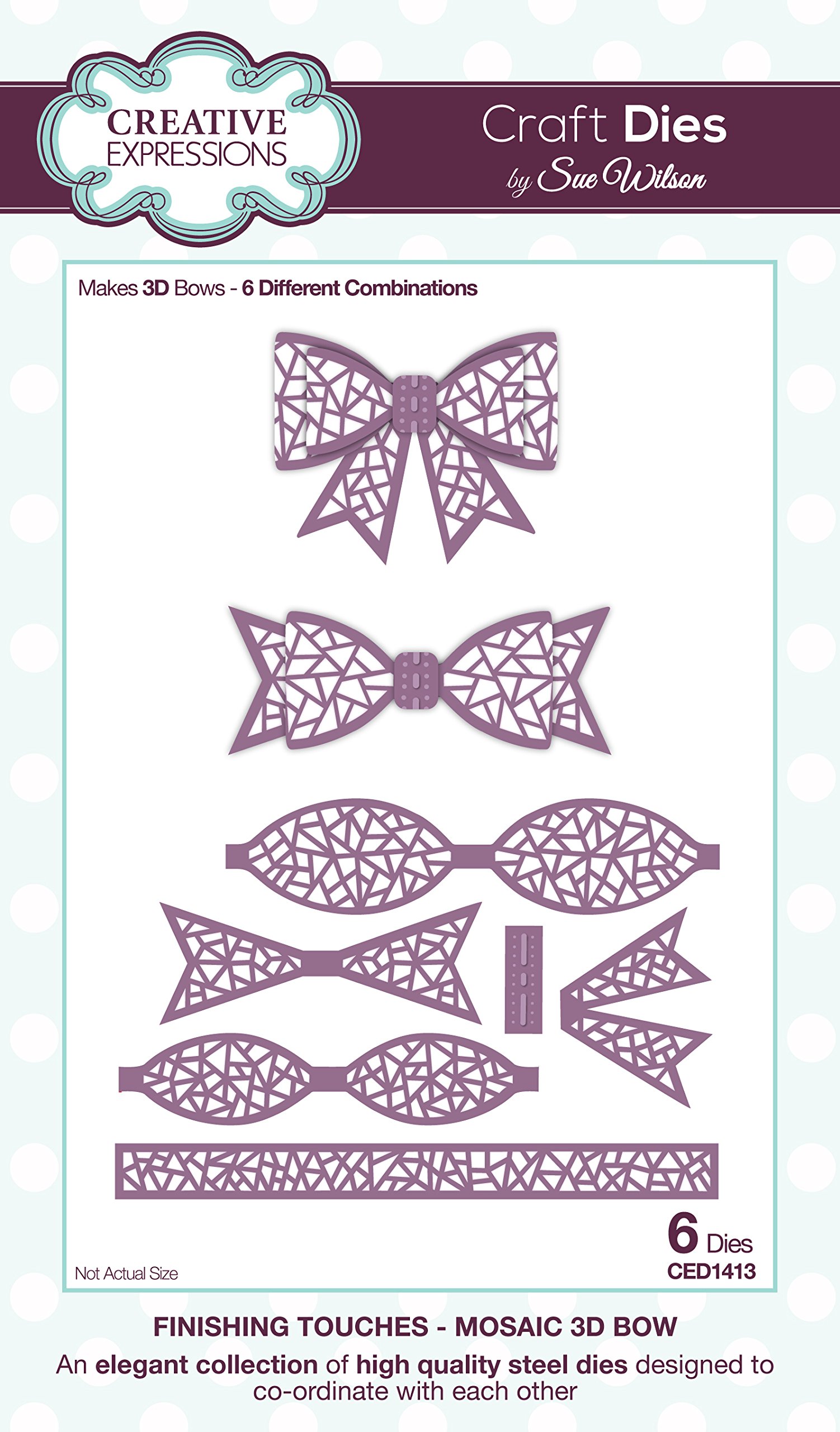 Sue Wilson - Finishing Touches Collection - Mosaic 3D Bow Die