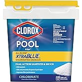 CLOROX Pool&amp;Spa All-in-One XtraBlue Chlorinating Granules, Kills Bacteria &amp; Stops Algae, Blue, 6 Pounds