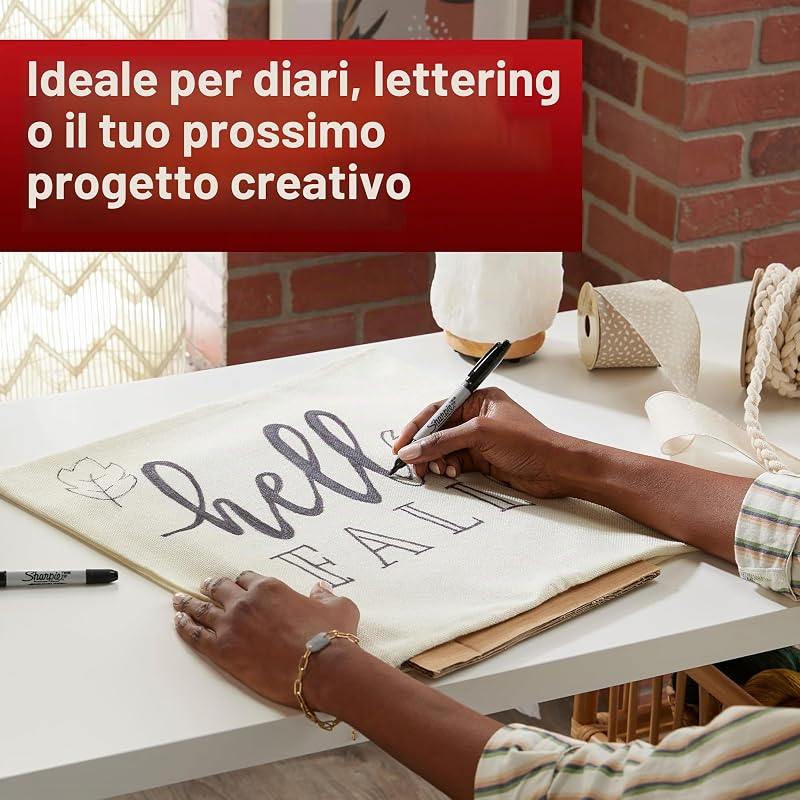pennarelli indelebili a doppia punta | punta fine e ultrafine | Inchiostro nero | confezione da 12