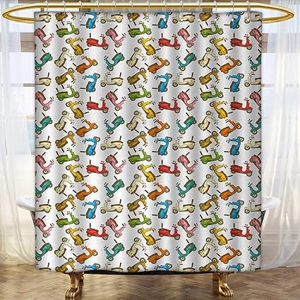 Amazon Com Anhounine Motorcycle Shower Curtain Collection By