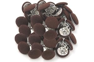 TOPGOT Upholstery Tacks - 20Pcs Fabric Covered Button Twist Pins,Bed Skirt Pin - for Slipcovers, Armrest Covers, Armchair Caddies, Bed Skirts, Headliners (Brown)
