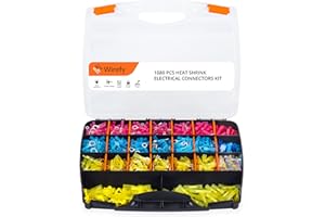Wirefy Heat Shrink Wire Connectors Kit - Marine Grade Electrical Connectors - Automotive Butt Connectors - Insulated Ring, Sp