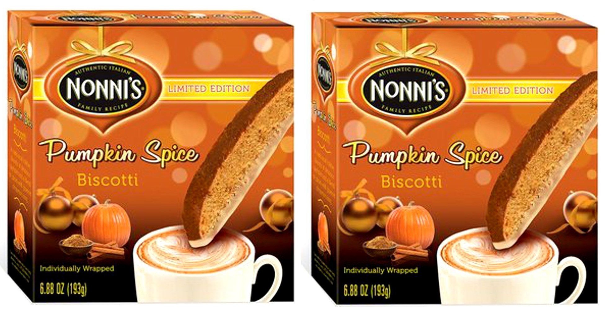 Nonni's Gingerbread Biscotti Authentic Italian 2 Pack (6