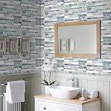 MOONFUN 3D Waterproof Peel and Stick Wall Tiles 12x12 Sage Green 10-Sheet view 7