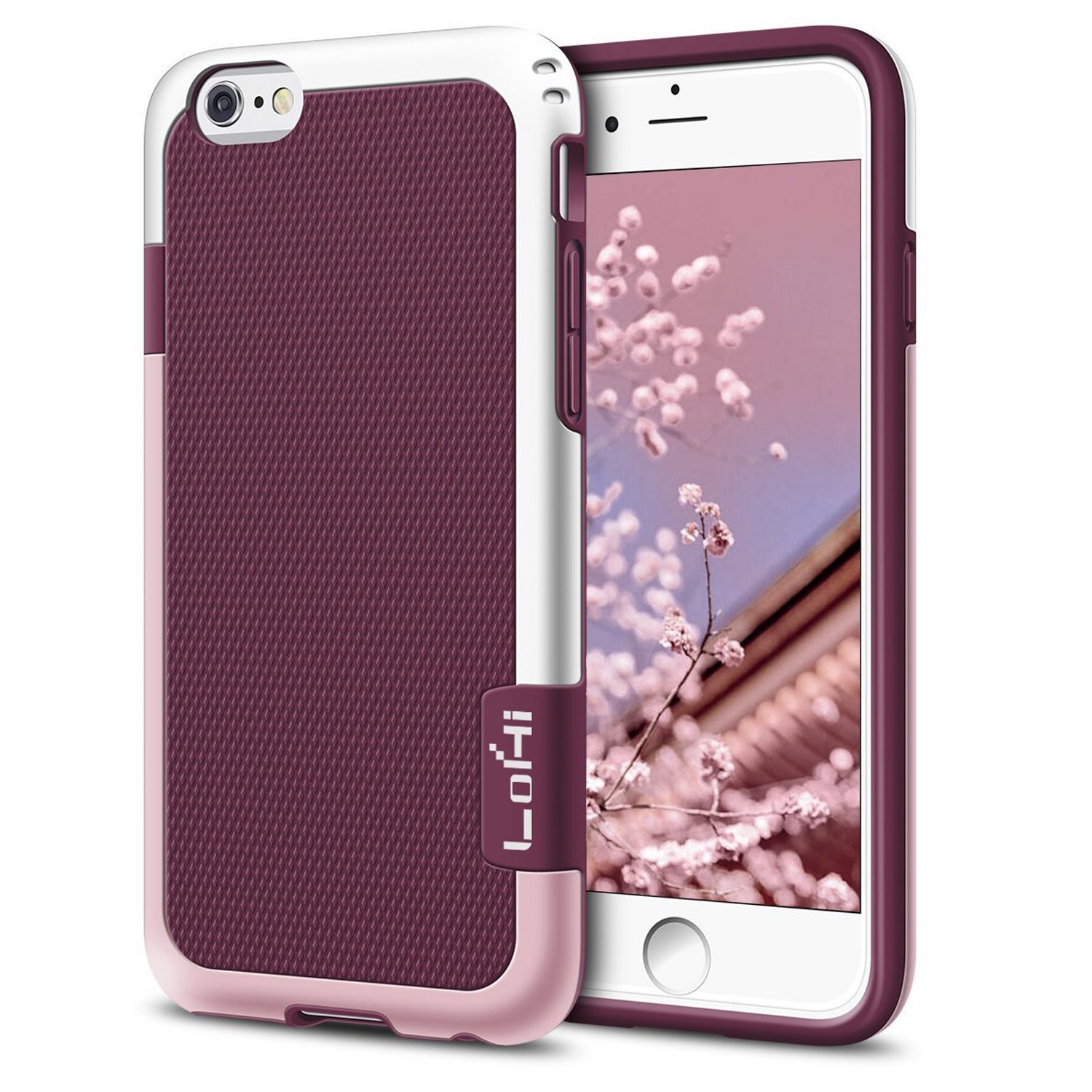 iPhone 6S Case, LoHi Rubber & Silicone Rugged Heavy Duty Protection Hybrid Cover Shock-Absorption Anti-Scratch Stylish Bumper Case for iPhone 6/6S Red