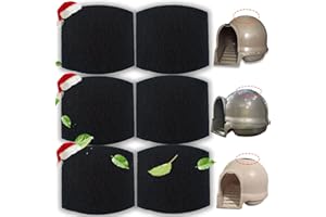 PurifyLogix Carbon Filters Compatible with Petmate Booda Clean Step Cat Litter Box - Thickened and Durable Activated Charcoal Filters, Absorb Odors/Control Damp from Pets/Keep Home Fresh (6 Pack)