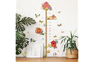 Baby Height Growth Chart, Home Nursery Wall Decor for Kids, Growth Tracker for Children Height Record, Boys & Girls Playroom 