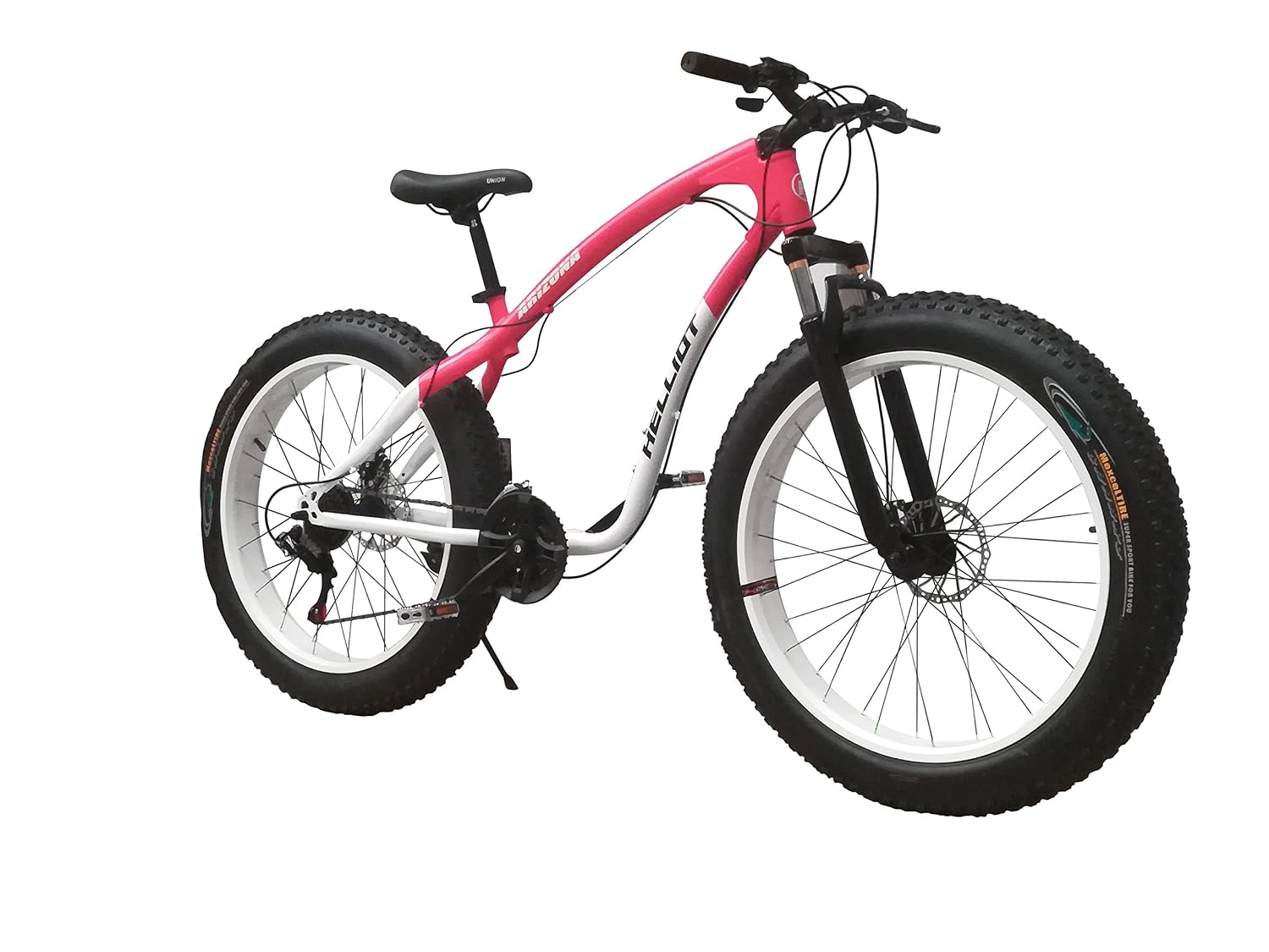 Bianco/Blu M-L Helliot Bikes Arizona Fat Mountain Bike Unisex-Adult Bici  ibride Sport e tempo libero berjaya.edu.my