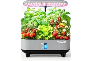 Hydroponics Growing System Kit, 16 Pods, Vertical 8L Indoor Gardening System for Herb Vegetable Fruit, with LED Grow Light, S