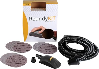 Mirka Roundy Hand Block Kit 150mm Sanding Discs 4m Hose Dust Extraction