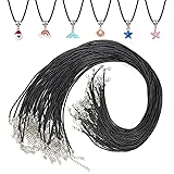 Necklace Cord, Paxcoo 50Pcs Black Necklace String