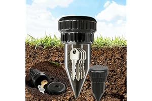 Realistic Sprinkler Head Key Hider - Waterproof Outdoor Key Storage Box for Garden & Yard, 4.5” Small Camouflage Safe for Spa