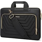 MOSISO Laptop Shoulder Bag,Computer Bag,Messenger Briefcase with Front Inverted Trapezoid Quilted Pocket