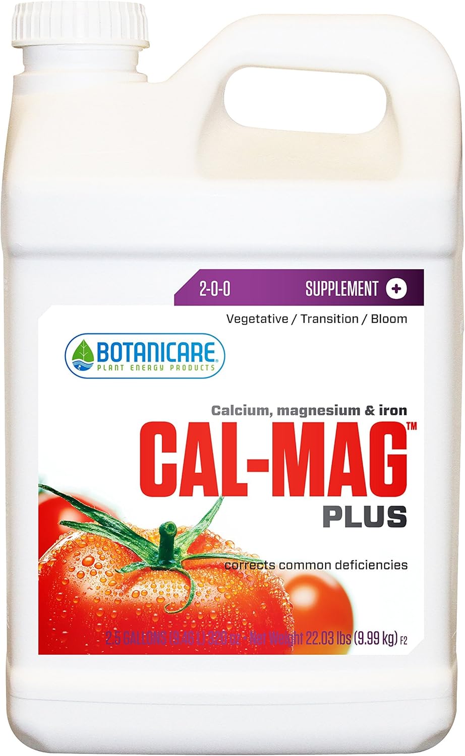Botanicare HGC732110 Cal-Mag Plus, A Calcium, Magnesium, And Iron Plant Supplement, Corrects Common Plant Deficiencies, Add To Water Or Use As A Spray, 2-0-0 NPK, Quart : Fertilizers : Garden & Outdoor