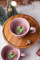 DIHOclub Ceramic Ladybug Cup Hidden 3D Animal