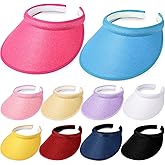 Jiuguva Sun Visor for Women Golf Clip on Visor Hat with Brim One Size Adjustable for Men Women Sport Running