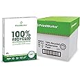 Printworks 100 Percent Recycled Multipurpose Paper, 20 Pound, 92 Bright, 8.5 x 11 Inches, White, 6 Reams 2400 sheets (00018C)