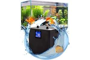Erfolkerz Aquarium Chiller,132gal 500L, 1/2 HP Active Aqua Chiller for Axolotl,Hydroponic System,Sea/Fresh Water,Fish Tank,Water Chiller with Pump,Nozzles & Hoops Ideal for Coral Reef Shrimp