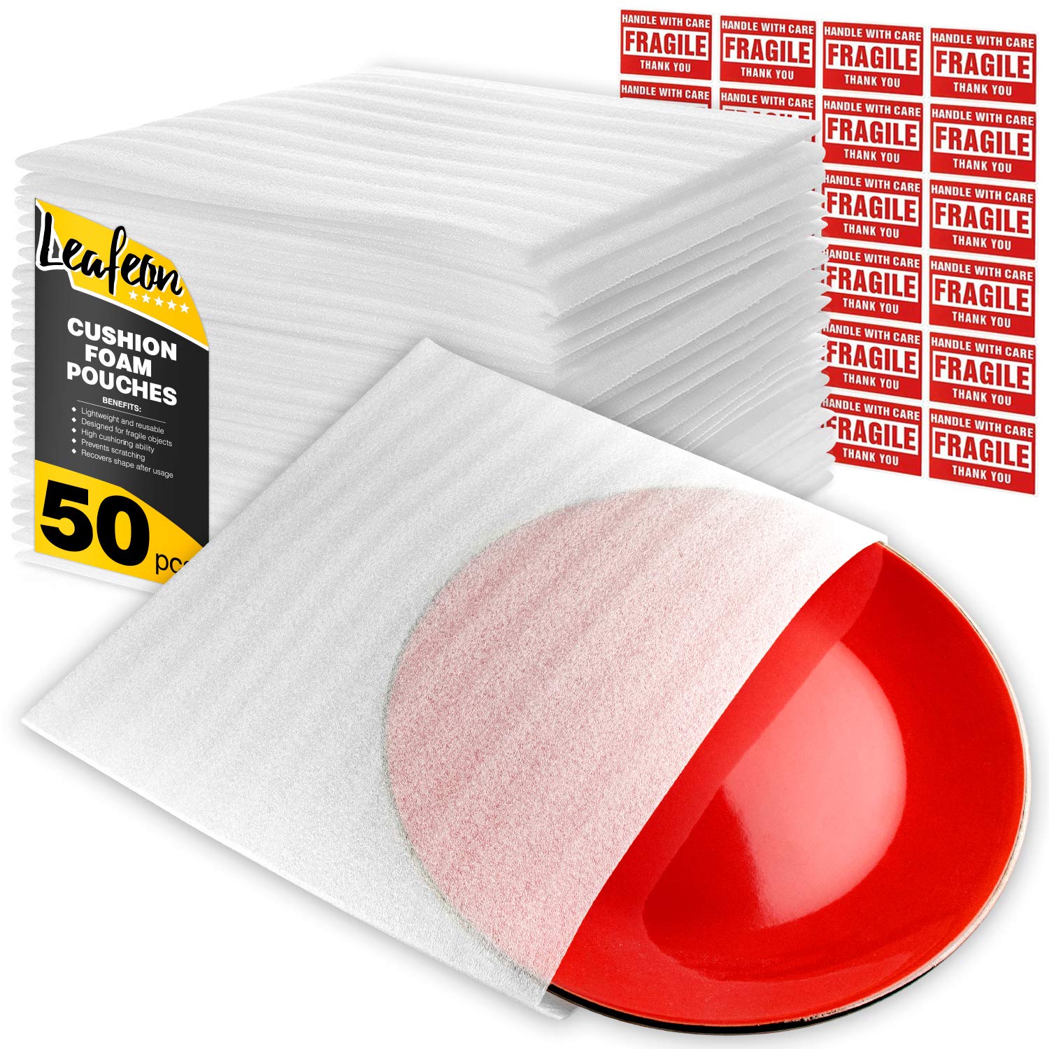 30x30 cm Foam Wrap Pouches for Packing Shipping and Moving Supplies - Foam Pouches are Great Alternative to Bubble Cushioning Wrap Moving Paper & Bubble Envelopes - Good with Moving Boxes - 50 PCs