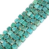7mm Russian Amazonite Freeform Irregular Cubes Loose Beads DIY Jewelry Making 15.5-16''