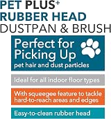 Beldray Pet Plus+ Rubber Dustpan and Brush Set Non-Scratch Bristles view 2
