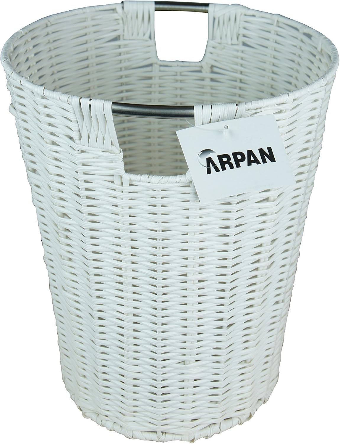 ARPAN Set of 2 White Resin Plastic Strong Round Waste Paper Bin/Basket/Storage - Ideal for Home Office, Hotels - Image 3