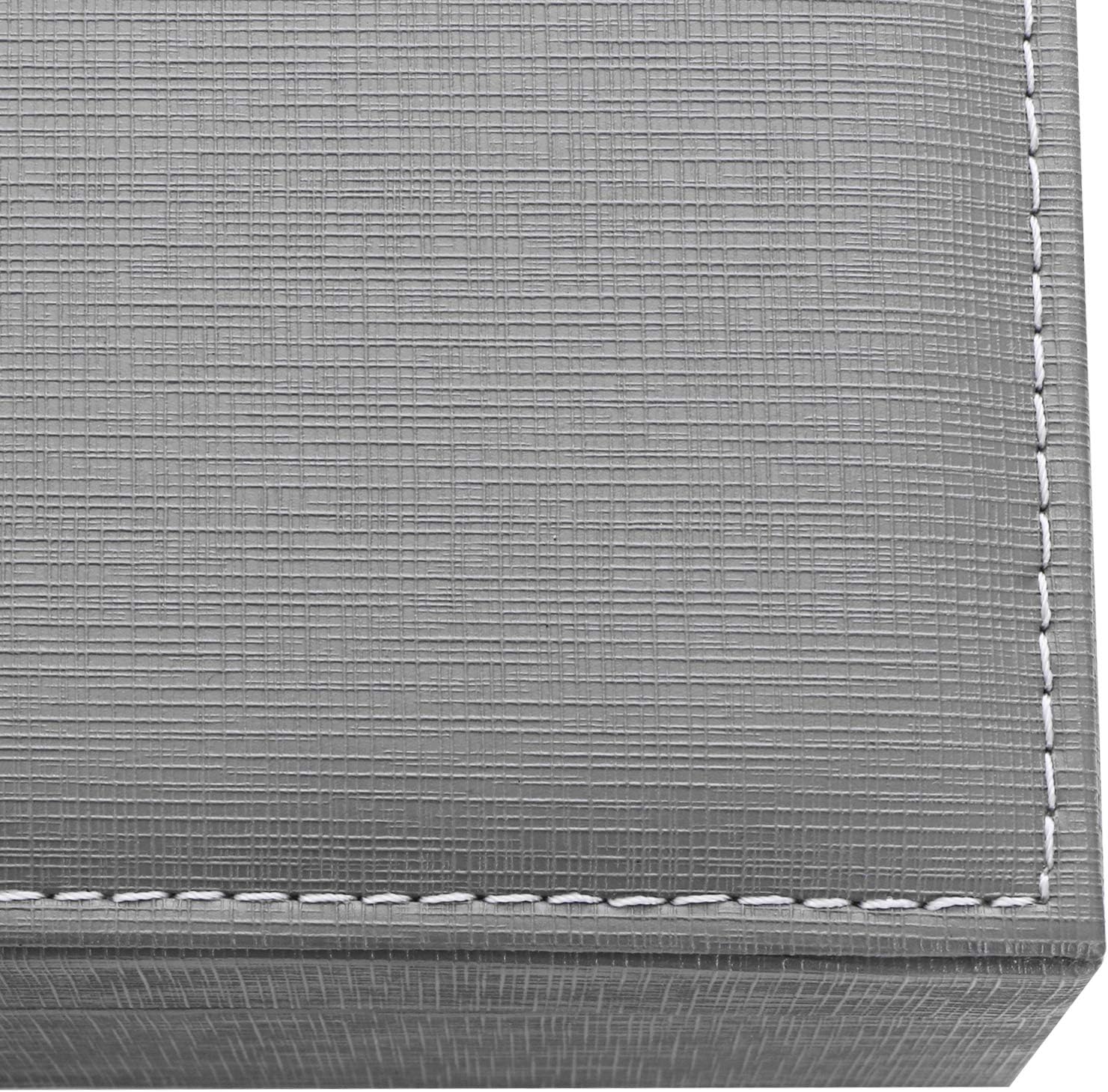 BEWISHOME Jewelry Box for Women 35 Compartments Jewelry Organizer - 6 Necklace Hooks, 2 Layers - Jewelry Boxes Display Storage Case Jewelry Holder for Girls Grey SSH71H: Home Improvement