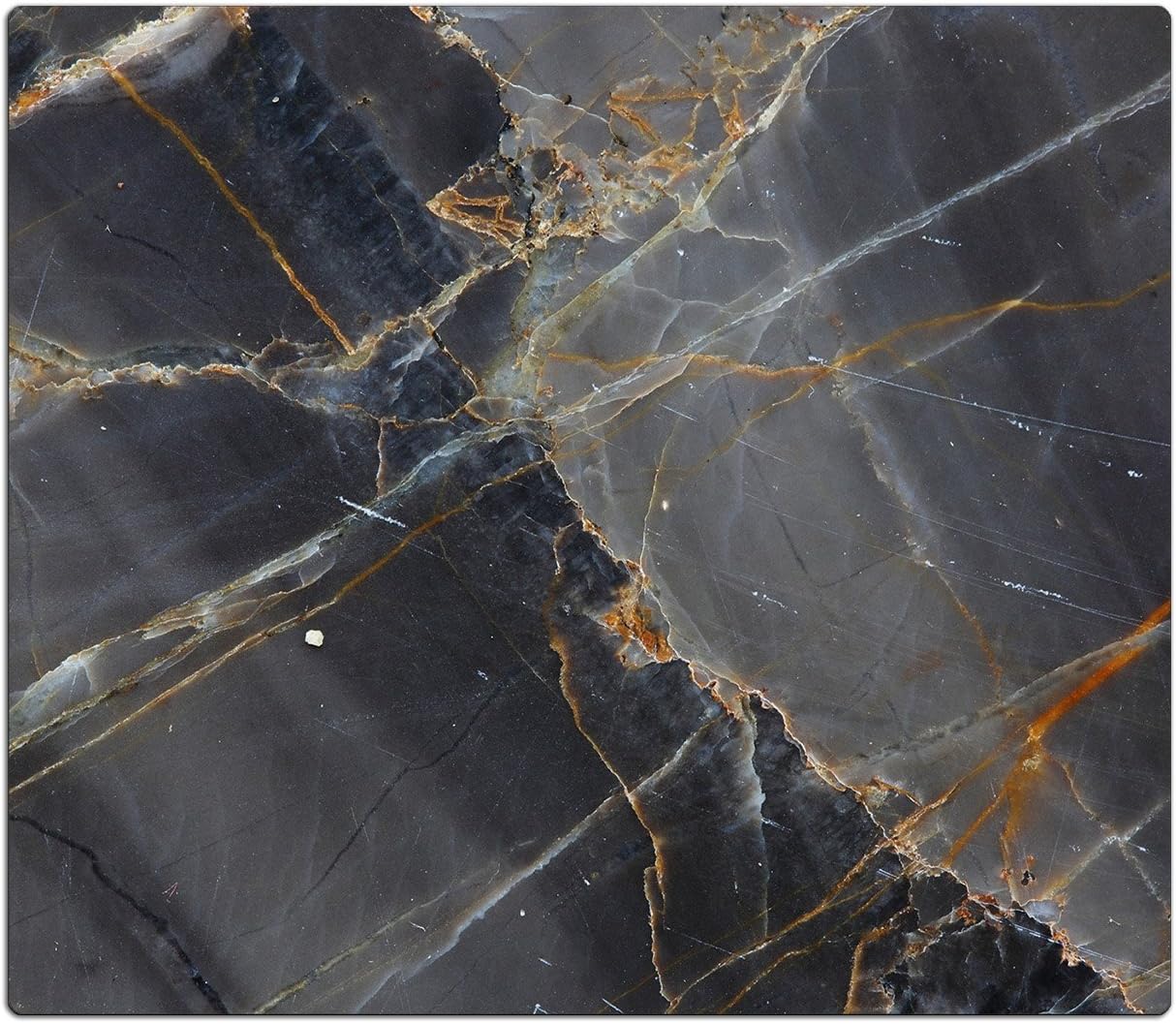 Herdabdeckplatten, Schneidebrett aus Glas, Marmor Optik Schwarz