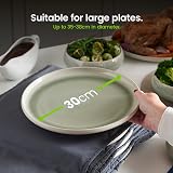 VonShef Electric Plate Warmer 12 Dinner Plate Heater 73°C Folding Compact Grey view 3