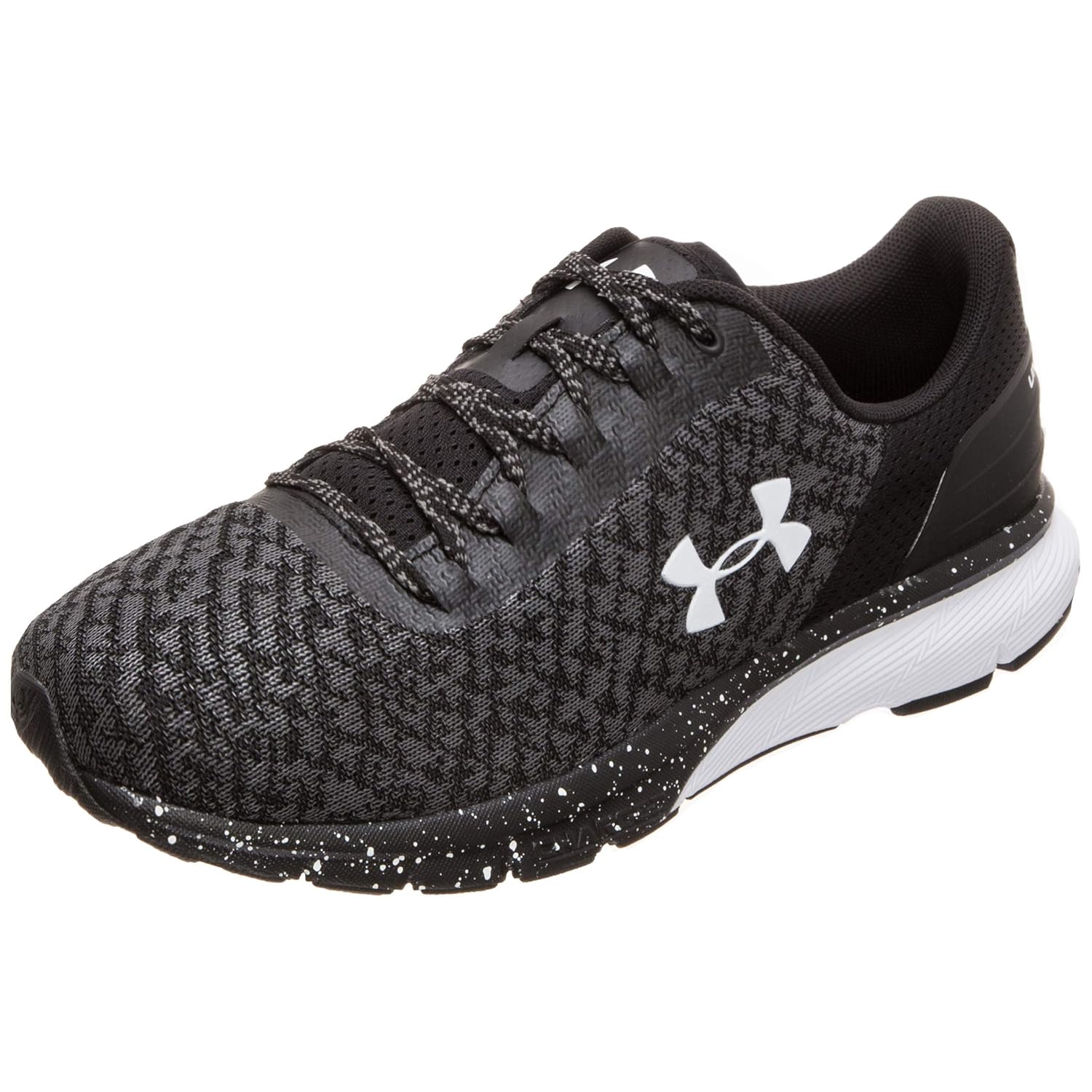 under armour all black running shoes