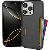 Smartish® iPhone 16 Pro Wallet Case - Wallet Slayer Vol. 1 [Slim + Protective] Credit Card Holder - Drop Tested Hidden Flip Card Slot Cover Compatible with Apple iPhone 16 Pro - Black Tie Affair