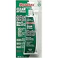 Dynatex 49204 RTV Silicone Adhesive Sealant, 450 Degree Maximum Temperature, 3 oz Carded Tube, Clear