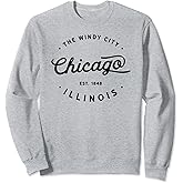 Classic Vintage Retro Chicago Illinois Windy City Souvenir Sweatshirt Small