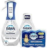 Dawn Free & Clear Powerwash Dish Spray, Dish Soap, 1 Spray (16oz), 1 Refill (16oz) Non-Scratch Scrubber Sponge (2 count), 1 s