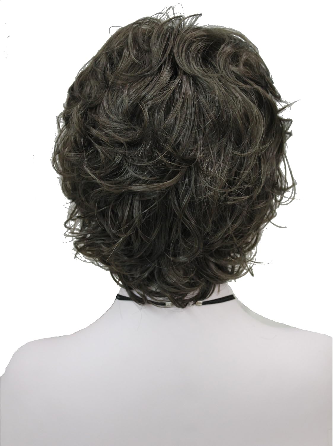 Lydell Women's Short Wavy Curly Wig Synthetic Hair Full Wig 6 inches (Light Chestnut Brown) - Image 4