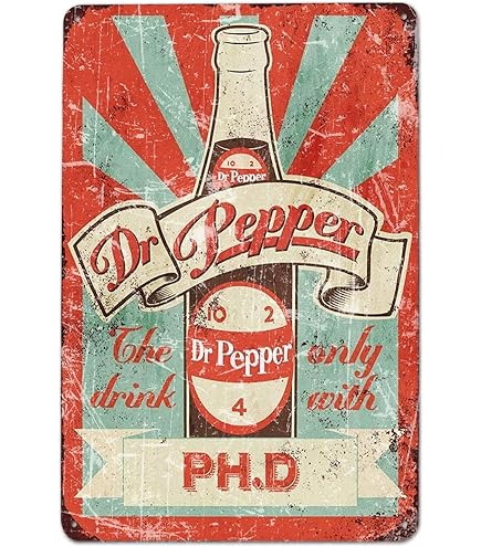 Amazon.com: Dr Pepper Bar Funny Tin Signs Outdoor Wall Plaques