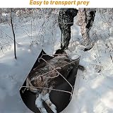 HDPE Deer Drag Sled 76" L x 23" W Game Hauler Hunting Fishing Firewood Garden view 3